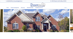 Desktop Screenshot of desertvalleyrealtyandpropertymanagement.com